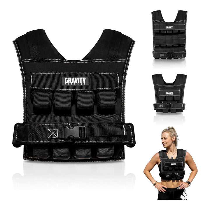 Gravity Fitness Weighted Vest - 15kg - 20kg - Fully Adjustable. Calisthenics, Crossfit, Strength Tra