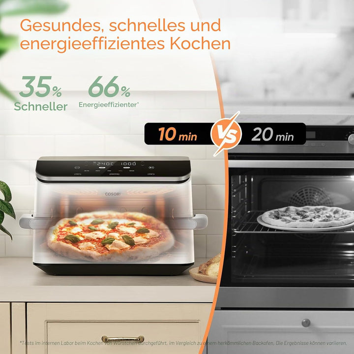 COSORI Luftfritteuse 10 Liter, 7 in 1 Dual Blaze TwinFry mit Doppelkorb 5L & 5L und abnehmbarem Tren