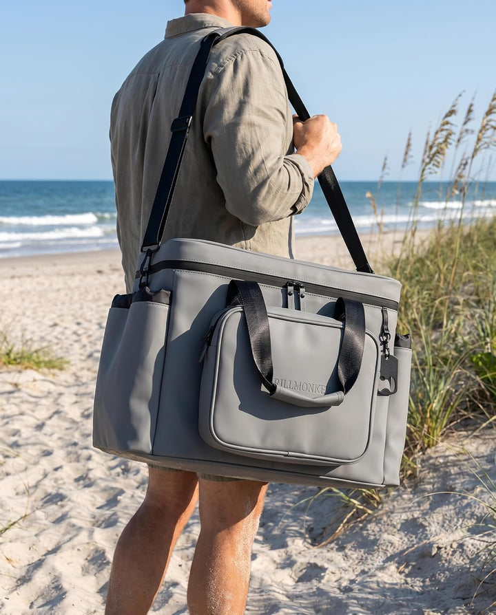 Cool Kong Kühltasche 40L mit Abnehmbarer Body-Tasche, Premium Thermotasche auslaufsicher mit Flasche