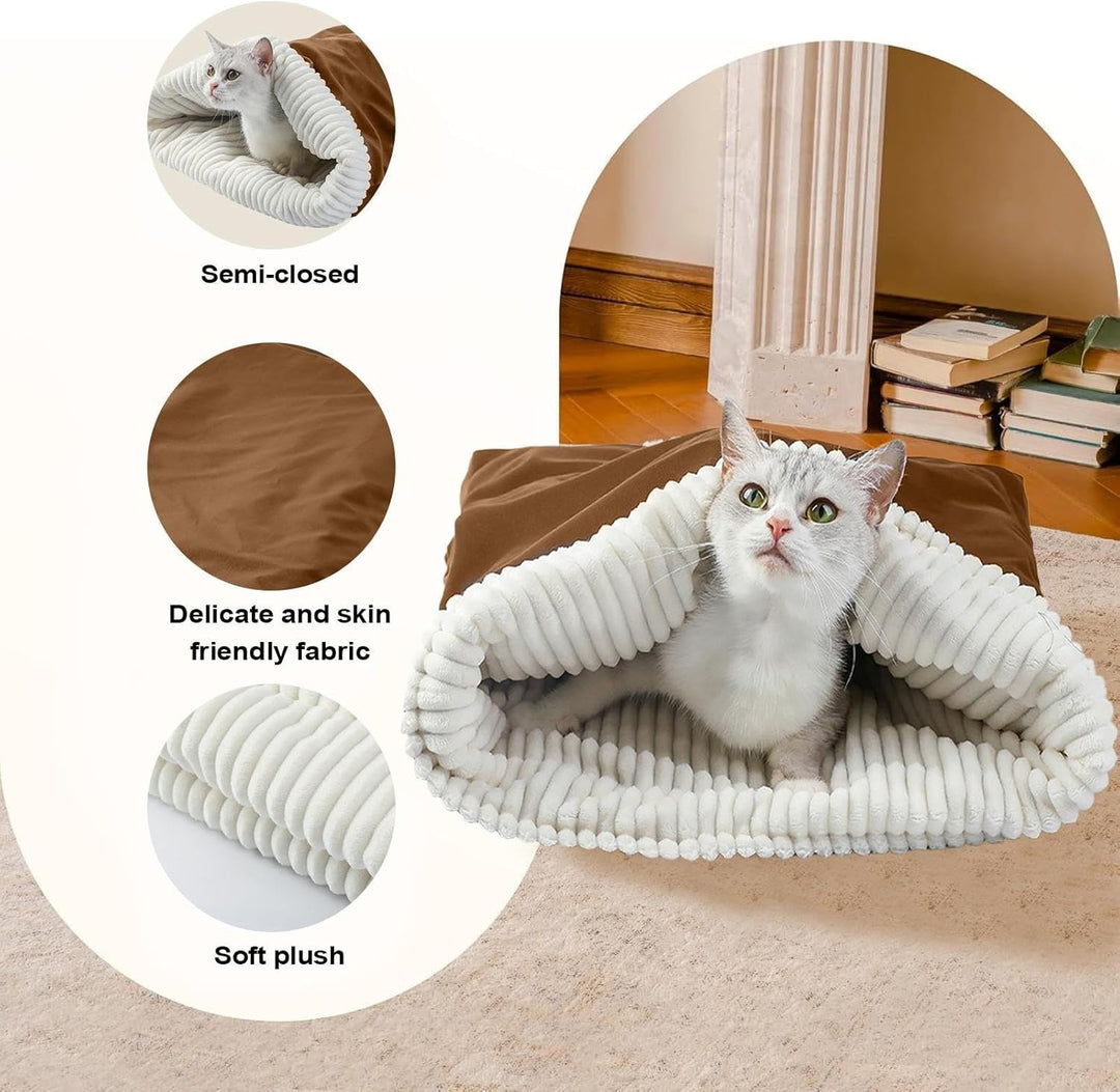 Katzen Schlafsack,Plüsch Katzenschlafsack | Wärmender Schlafsack Winter Haustierbett Zum Ausruhen Ve