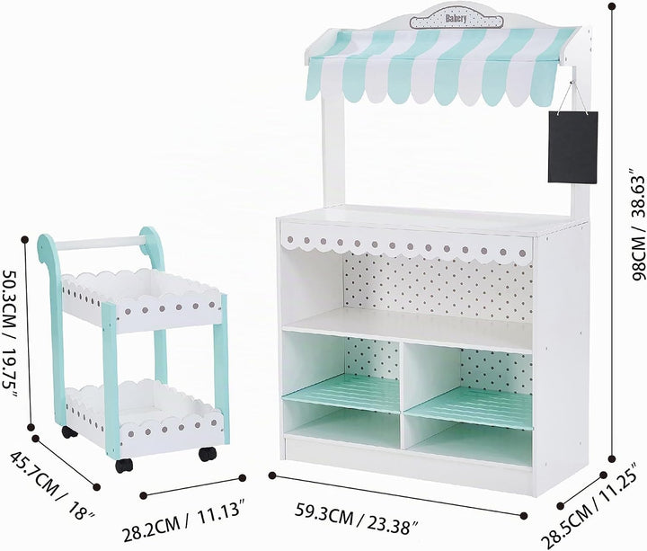 Teamson Kids - My Dream Bäckerei Dessertständer - Weiss/Mint TD-13003A