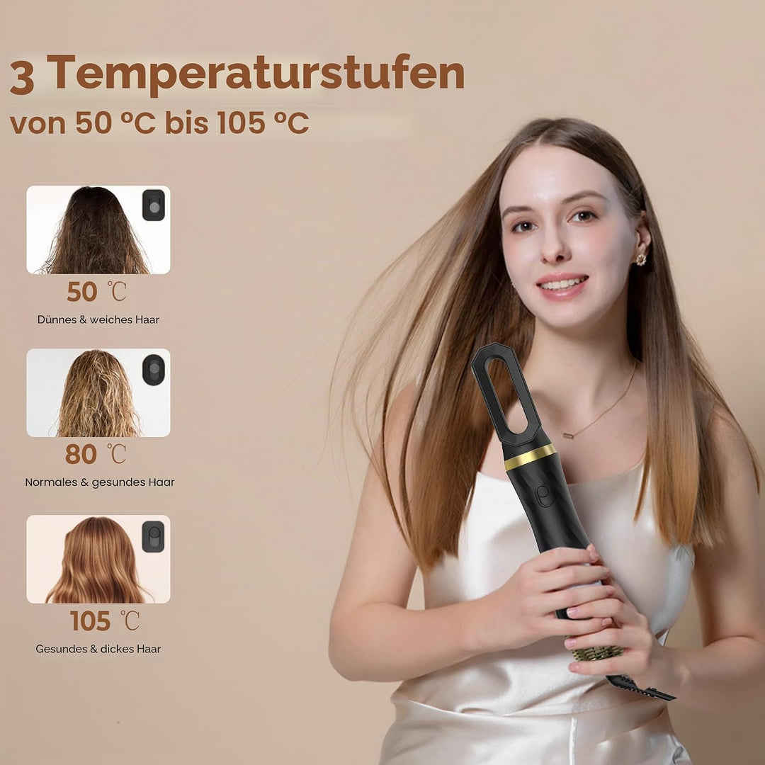 Haartrockner &amp; Haarstyler 6 in 1, Airstyler Set mit Luft Lockenstab Automatisch, Rundbürstenföhn, Th