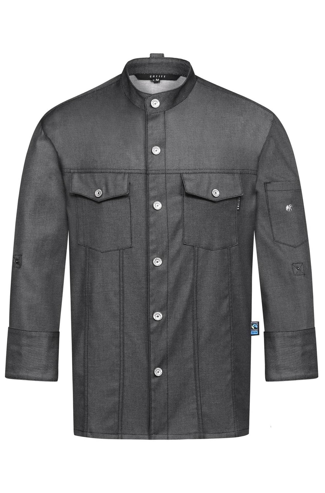 Greiff Gastro Moda Cuisine Herren Kochjacke Jeans-Style Regular Fit, XS