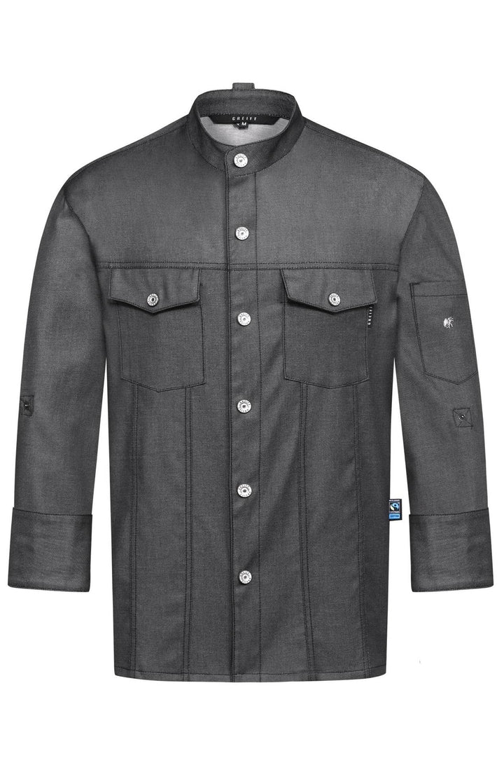 Greiff Gastro Moda Cuisine Herren Kochjacke Jeans-Style Regular Fit, XS