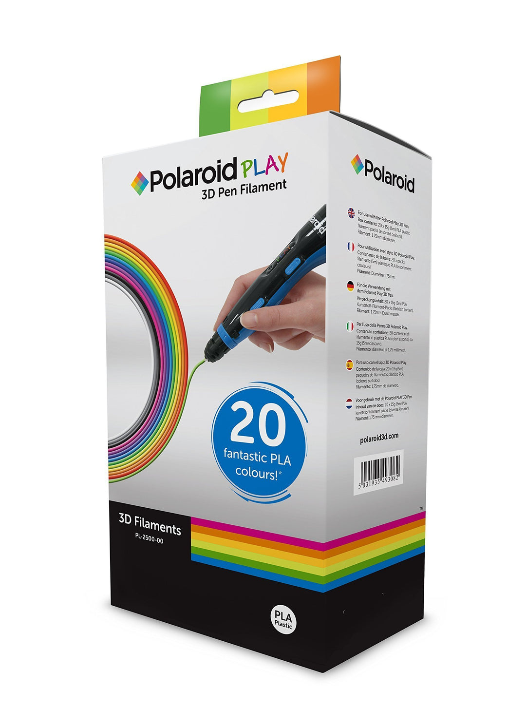 Polaroid 3D 3D-FP-PL-2500-00 technisches Zeichnen, plastic Filament Packungen in 20 fantastischen Fa