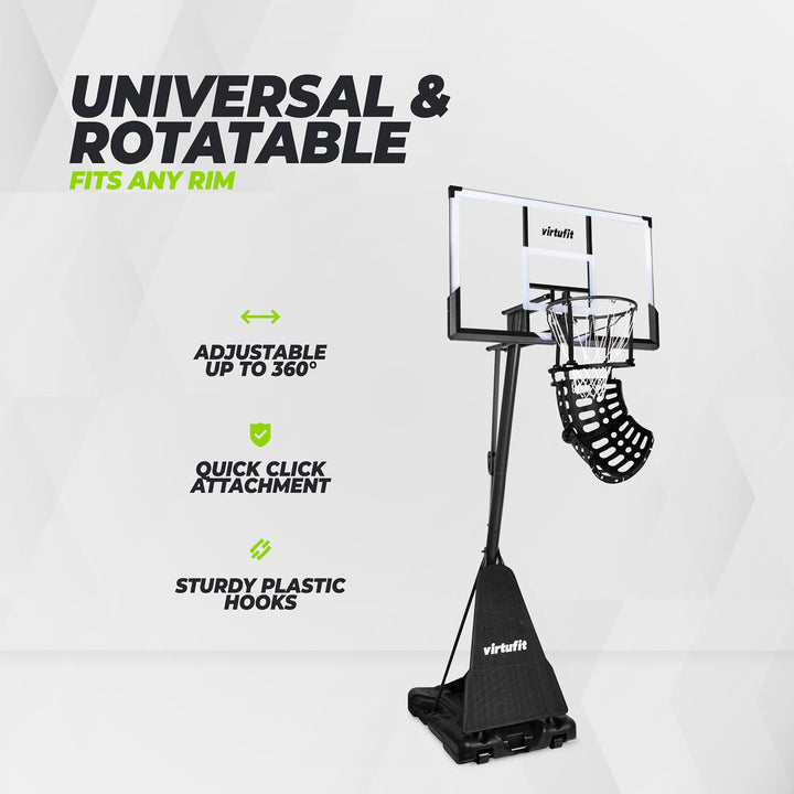 VirtuFit Basketball Return System – Basketball Rückholnetz & Rebound Trainer für Indoor & Outdoor Tr