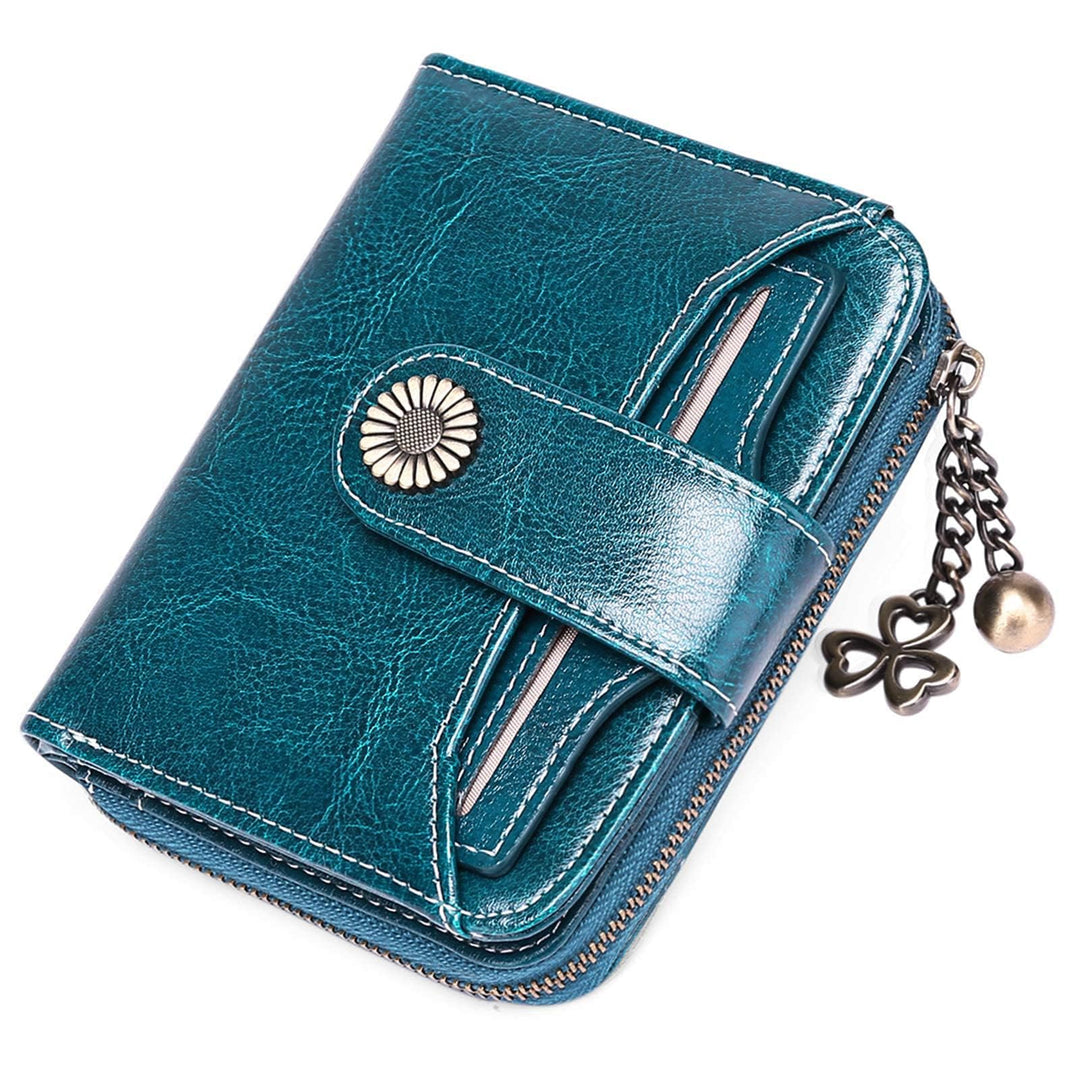 SENDEFN Geldbörse Damen Klein,Geldbeutel Frauen Echtes Leder,mit Münzfach Kleines Zipper Brieftasche