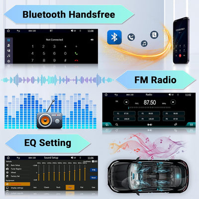 Hikity DAB DAB+ Autoradio 1 Din mit Apple CarPlay Android Auto Touch Display 6,86 Zoll Radio mit Bil