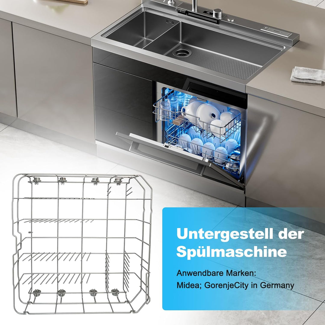 2025 Upgraded D.I.Accessa Geschirrspüler Untere Geschirrkorbbaugruppe Ersatz für Midea Gorenje Samsu