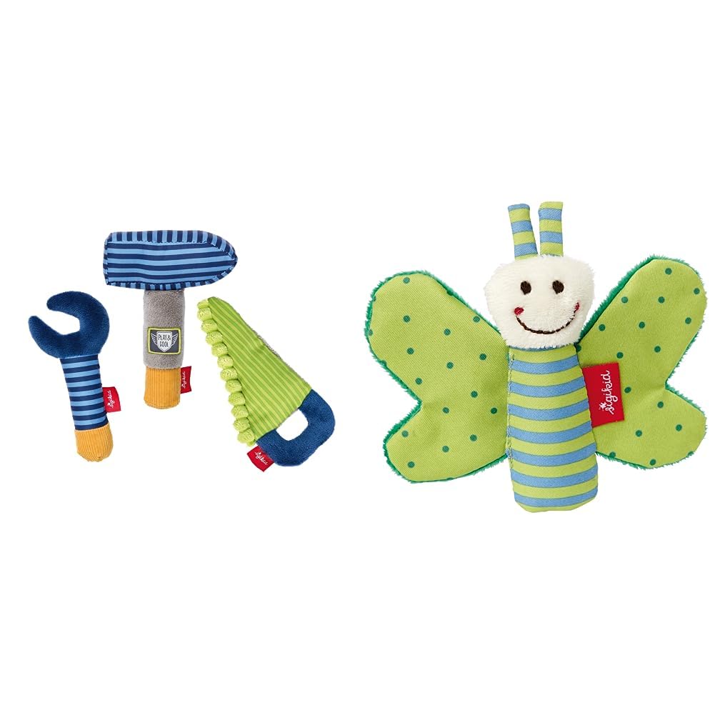 SIGIKID 41676 Greifling Werkzeug Set Play & Cool Mädchen und Jungen Babyspielzeug & 41179 Greifling