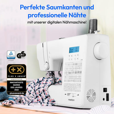 MEDION Digitale Nähmaschine SD36 (36 Watt, einstellbare Stichlänge und Stichbreite, 270 Stichmuster,