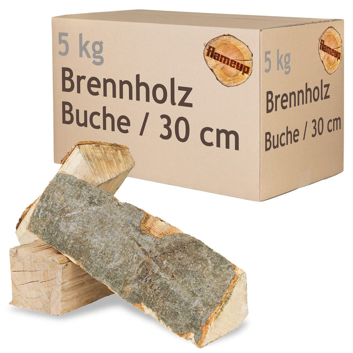 Flameup Brennholz Kaminholz Holz 5-500 kg Für Ofen und Kamin Kaminofen Feuerschale Grill Buche Feuer
