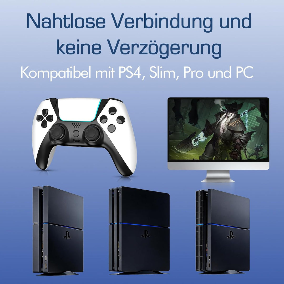 Ruibopad Für PS4 Controller,Wireless Controller Kompatibel mit PC,Pro,Slim,ALPS Joysticks Ohne Drift