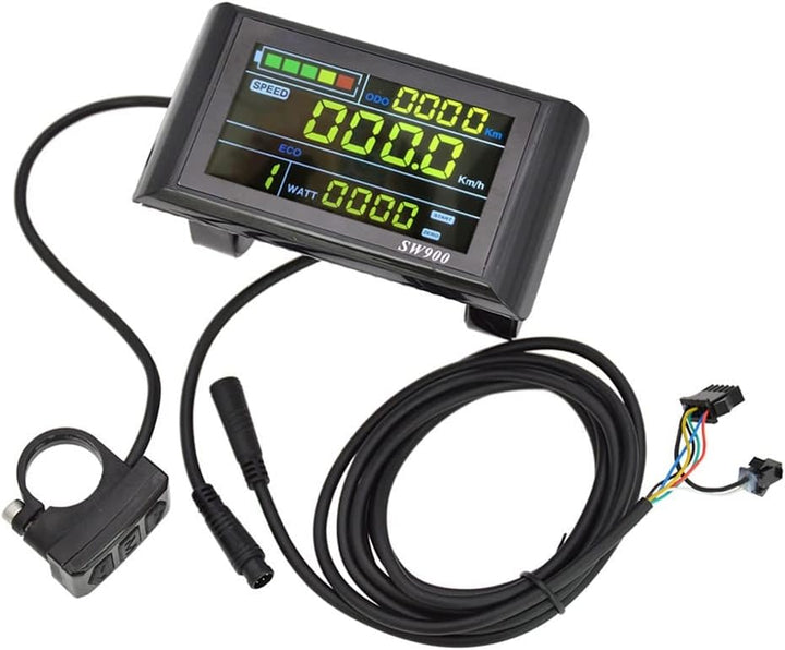 Fahrrad LCD Display E-Bike SW900 LCD Buntes Display Bedienfeld 24-60V Elektrofahrrad Scooter 5pin, 5
