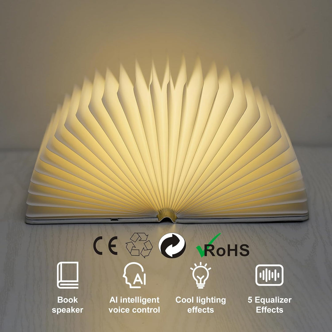 QXMGCBOK 3D Drachen geformte Relief Bluetooth Buch Lautsprecher, Nachtlicht, 3W tragbare drahtlose B