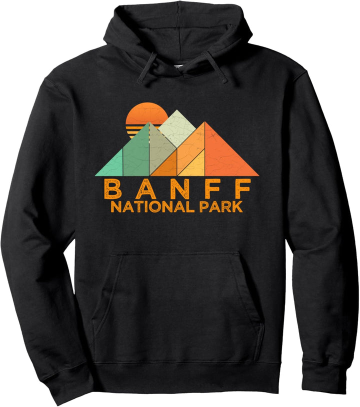 Retro Vintage Banff National Park Pullover Hoodie