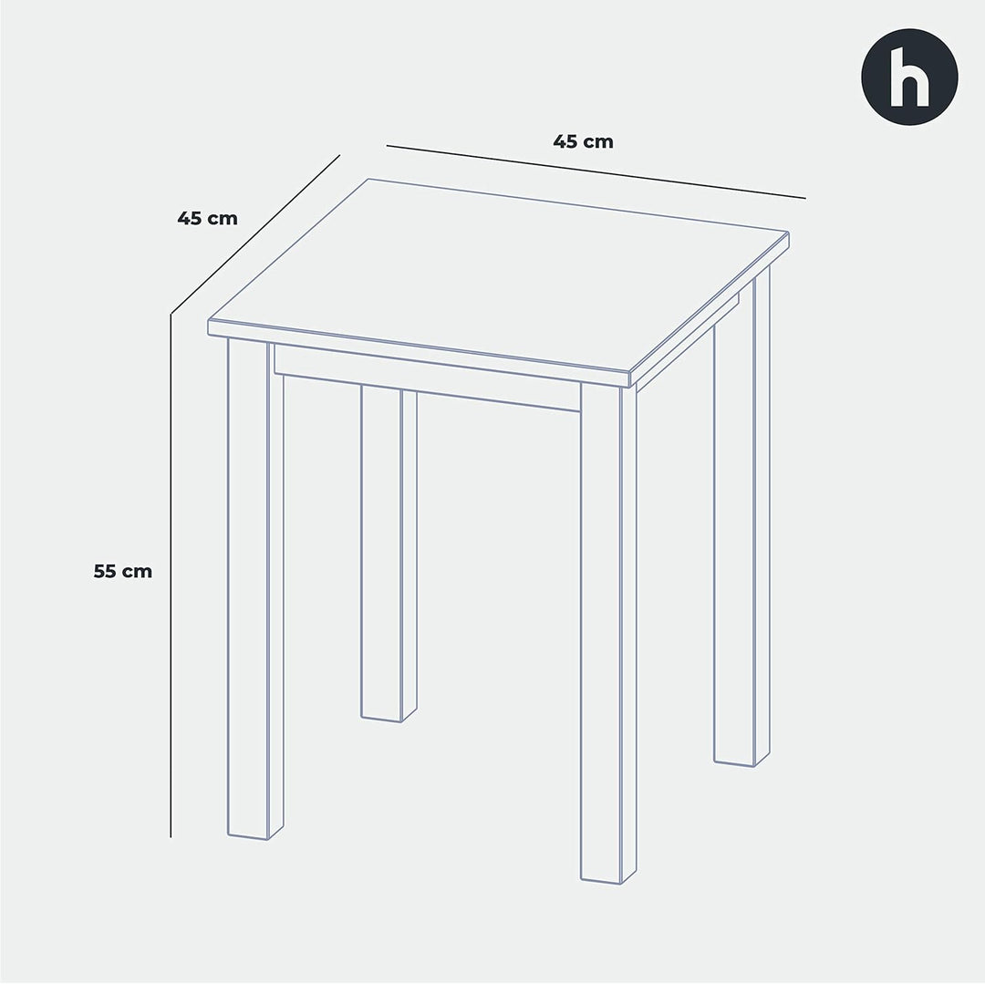 hagge home Skandinavisch Holz Beistelltisch Nachttisch Couchtisch Sofatisch Konsolentisch Kaffeetisc