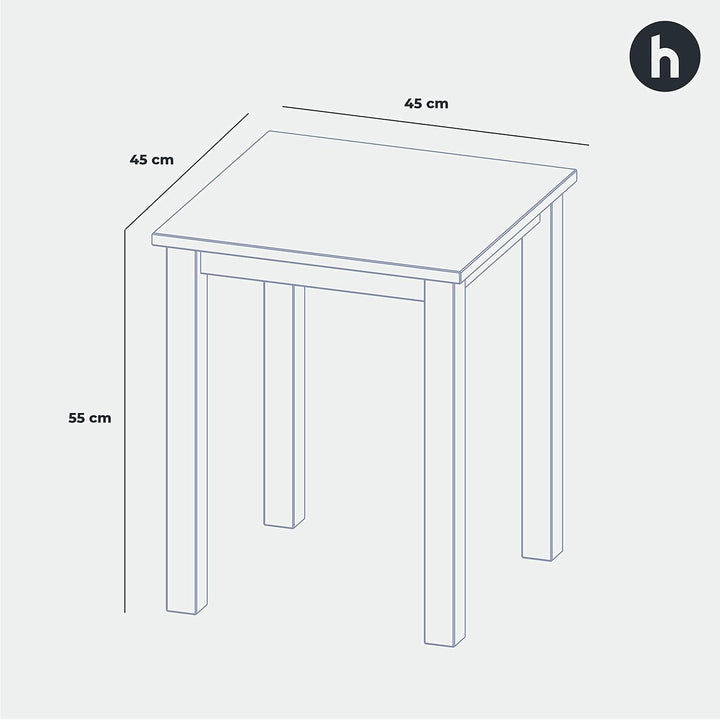 hagge home Skandinavisch Holz Beistelltisch Nachttisch Couchtisch Sofatisch Konsolentisch Kaffeetisc