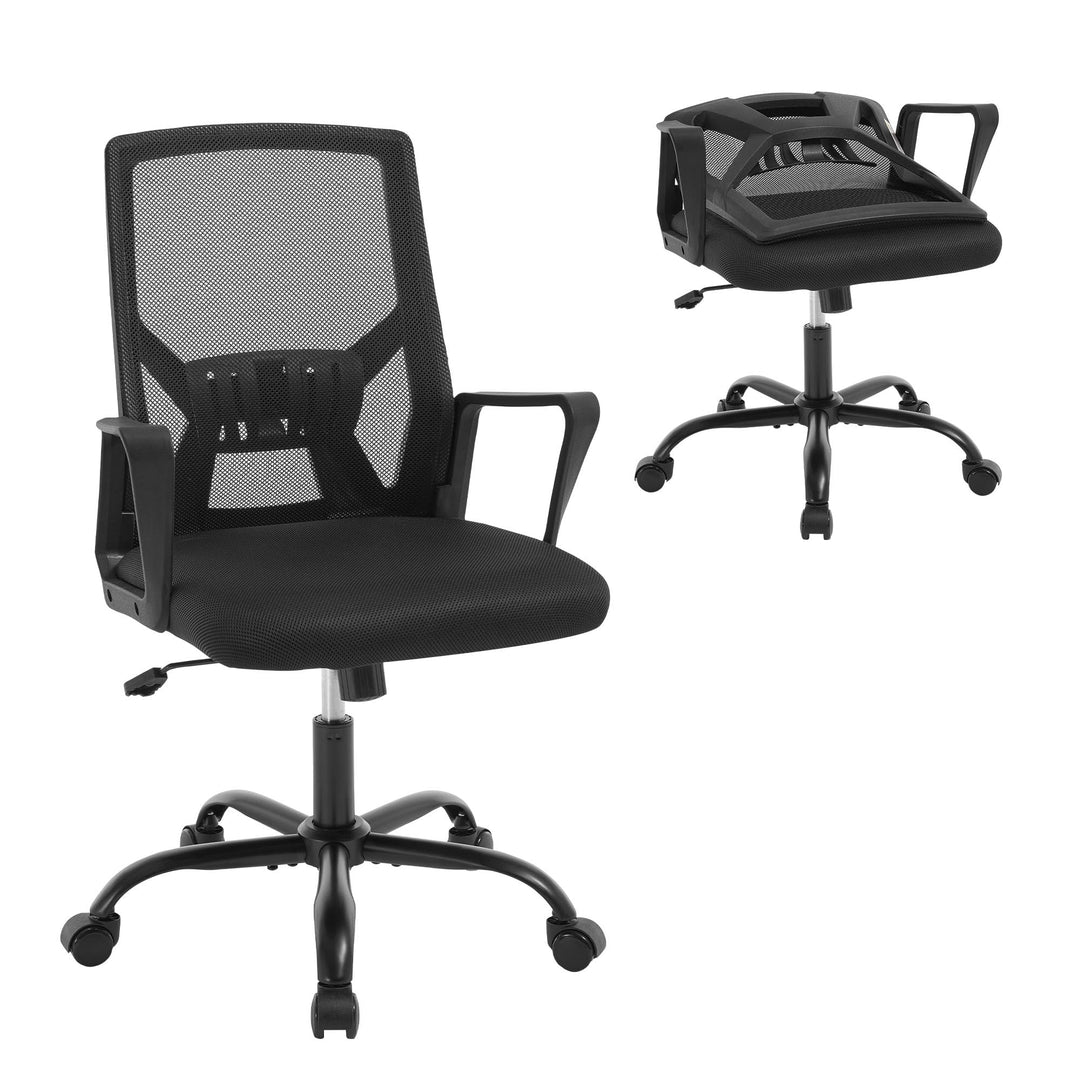 Ergonomischer Bürostuhl, Computerstuhl mit Faltbarer Rückenlehne, Höhenverstellbarer Arbeitsstuhl Dr