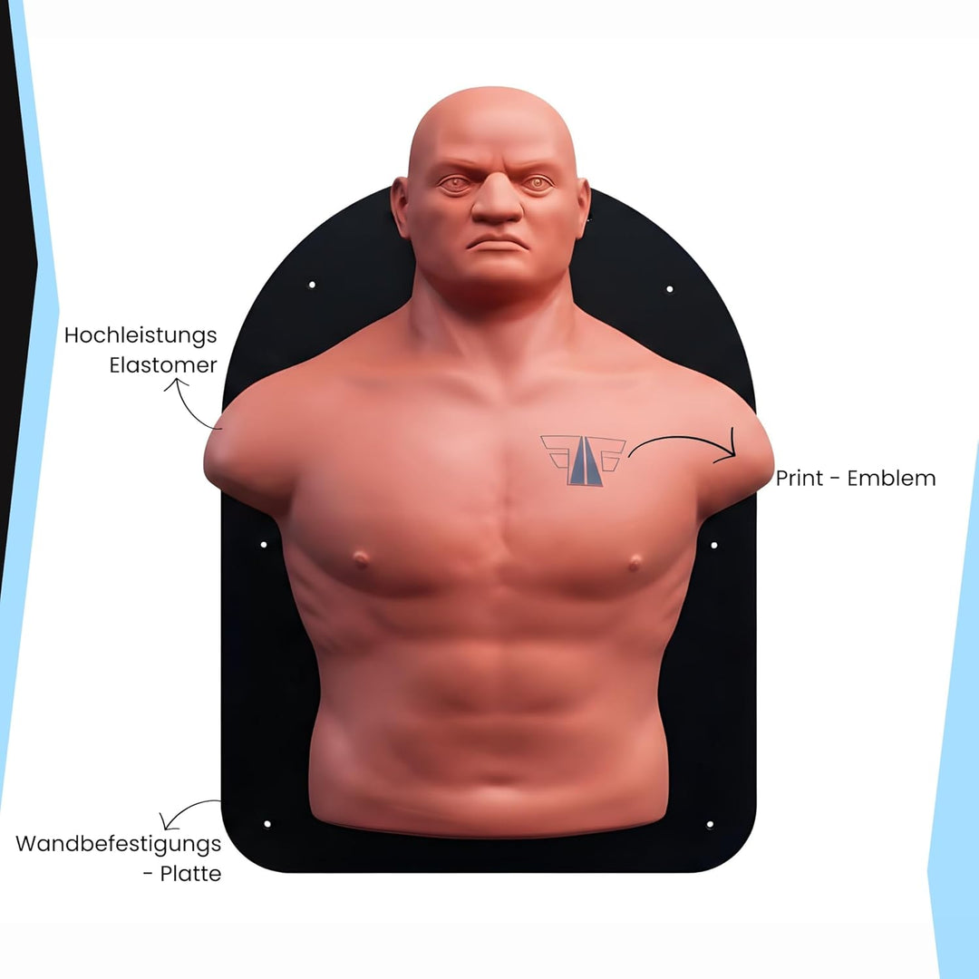 FOX-FIGHT Wand Box Dummy | Wandschlagpolster Punching Boxdummy Boxpuppe Boxing Man Trainingsdummy Sc