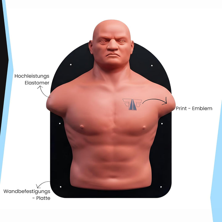 FOX-FIGHT Wand Box Dummy | Wandschlagpolster Punching Boxdummy Boxpuppe Boxing Man Trainingsdummy Sc