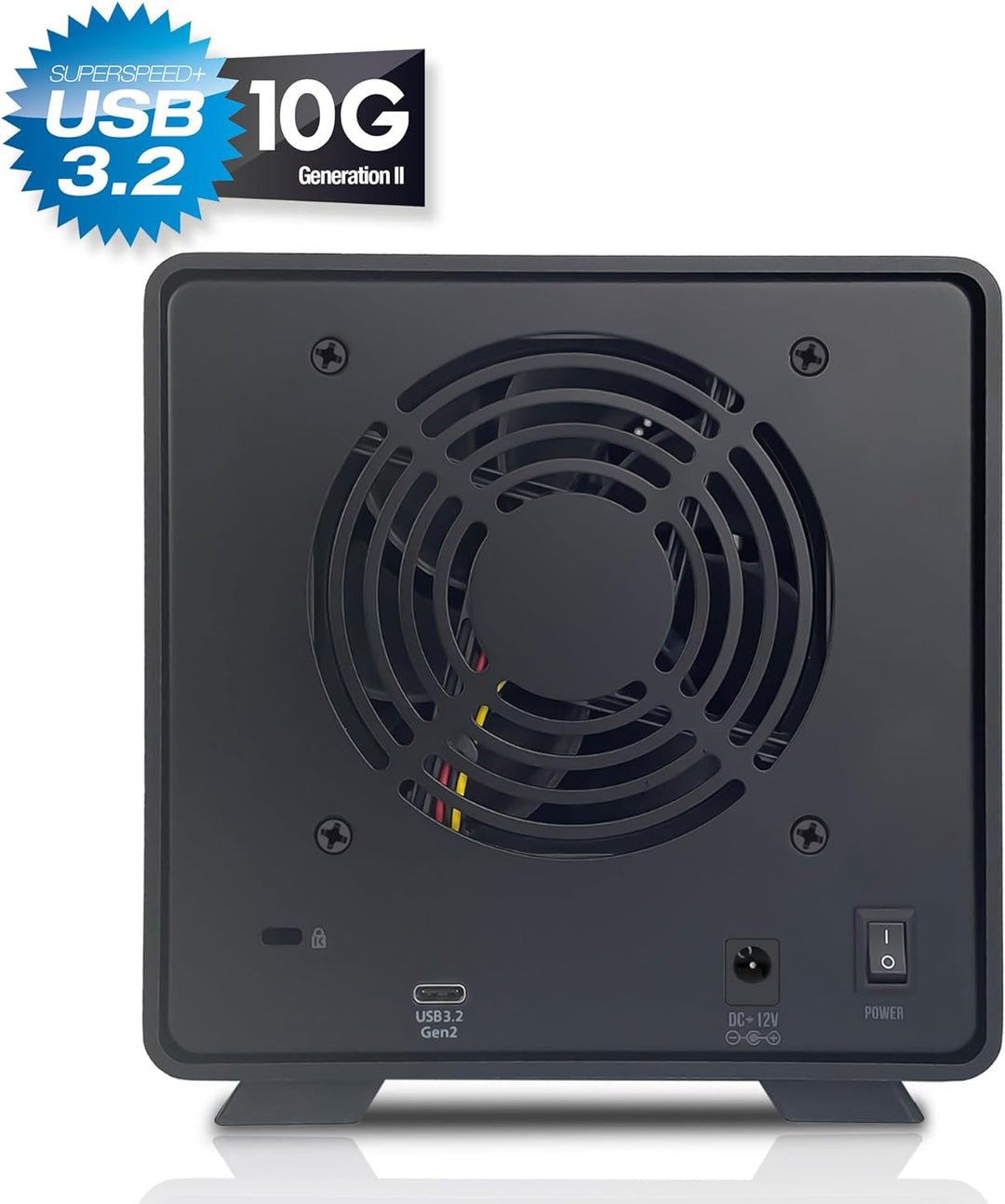 FANTEC MB-X4U31 4fach USB3.2 Gen2 Festplattengehäuse für 4X SATA 3,5/2,5 Zoll SSDs und HDDs, Transfe