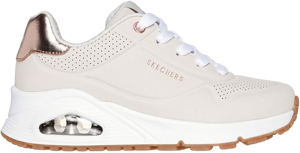 Skechers Unisex Kinder UNO Gen1 - Shimmer AwaySneaker 27.5 EU Natürlich, 27.5 EU Natürlich