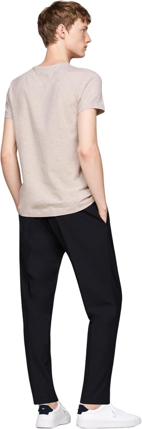 Tommy Hilfiger Herren T-Shirt Kurzarm Stretch Slim Fit Tee Rundhalsausschnitt 3XL Grosse Grössen Bro