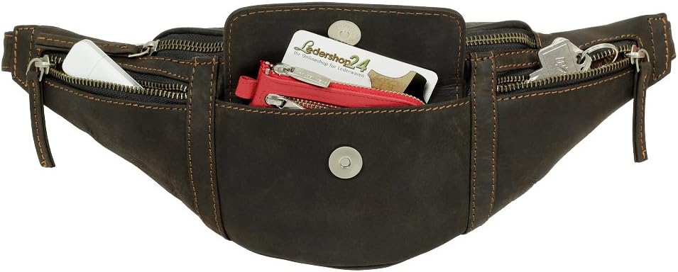 Gürteltasche Bauchtasche Hüfttasche Greenland Nature Büffel Leder braun extrem Hochwertig und langle