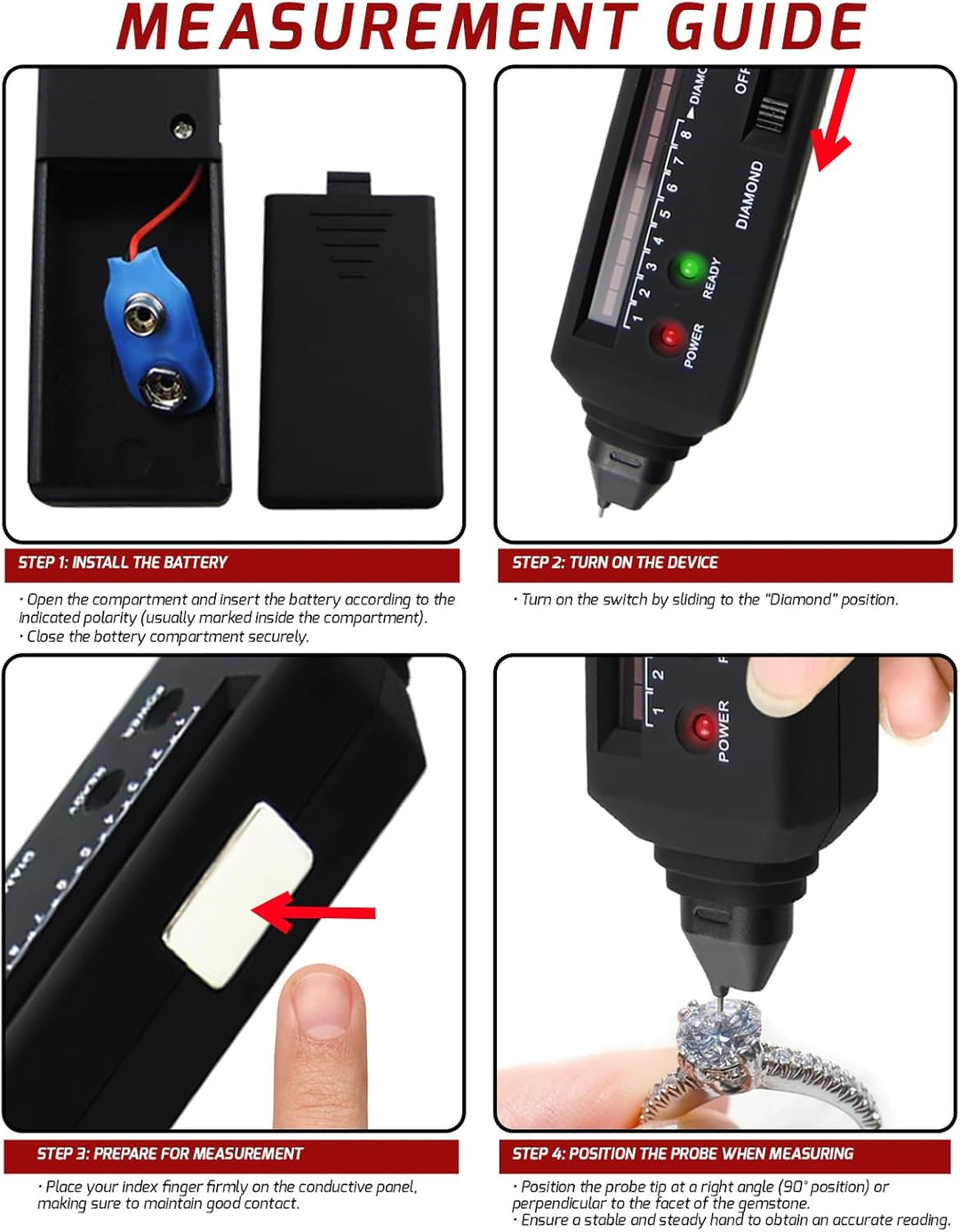 GAIN EXPRESS Generic Diamant Tester mit UV UV Licht