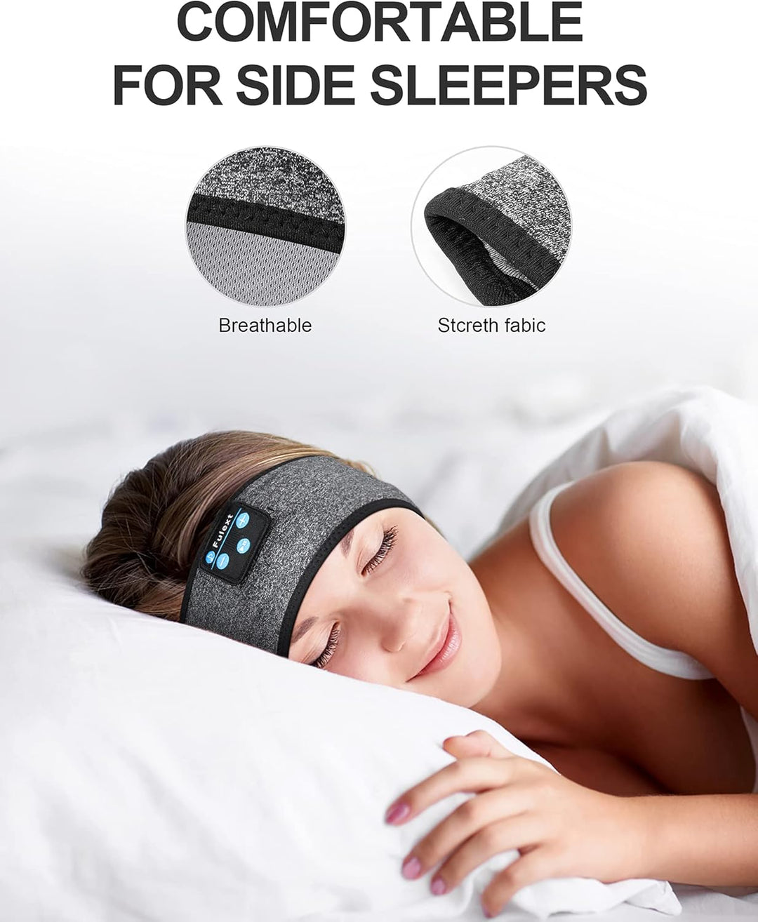 Schlafkopfhörer, Bluetooth-Stirnband, Schlafkopfhörer, Sport-Kopfband, Lange Spielzeit, Schlaf-Heads