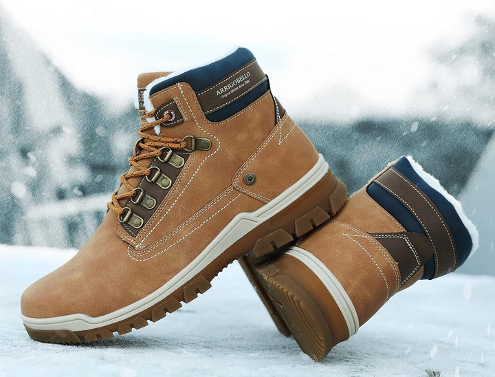 ARRIGO BELLO Winterstiefel Herren Winterschuhe Gefüttert Rutschfeste Warm Stiefel Gemütlich Trekking