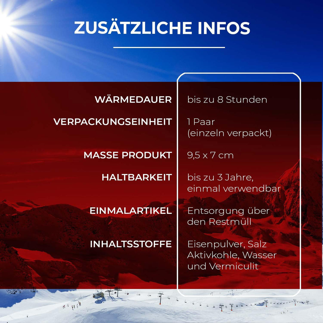 THERMOPAD Sohlenwärmer (Einlegesohle) – DAS ORIGINAL: 30 Paar Wärmepads für 8 Stunden Wärme I Sofort