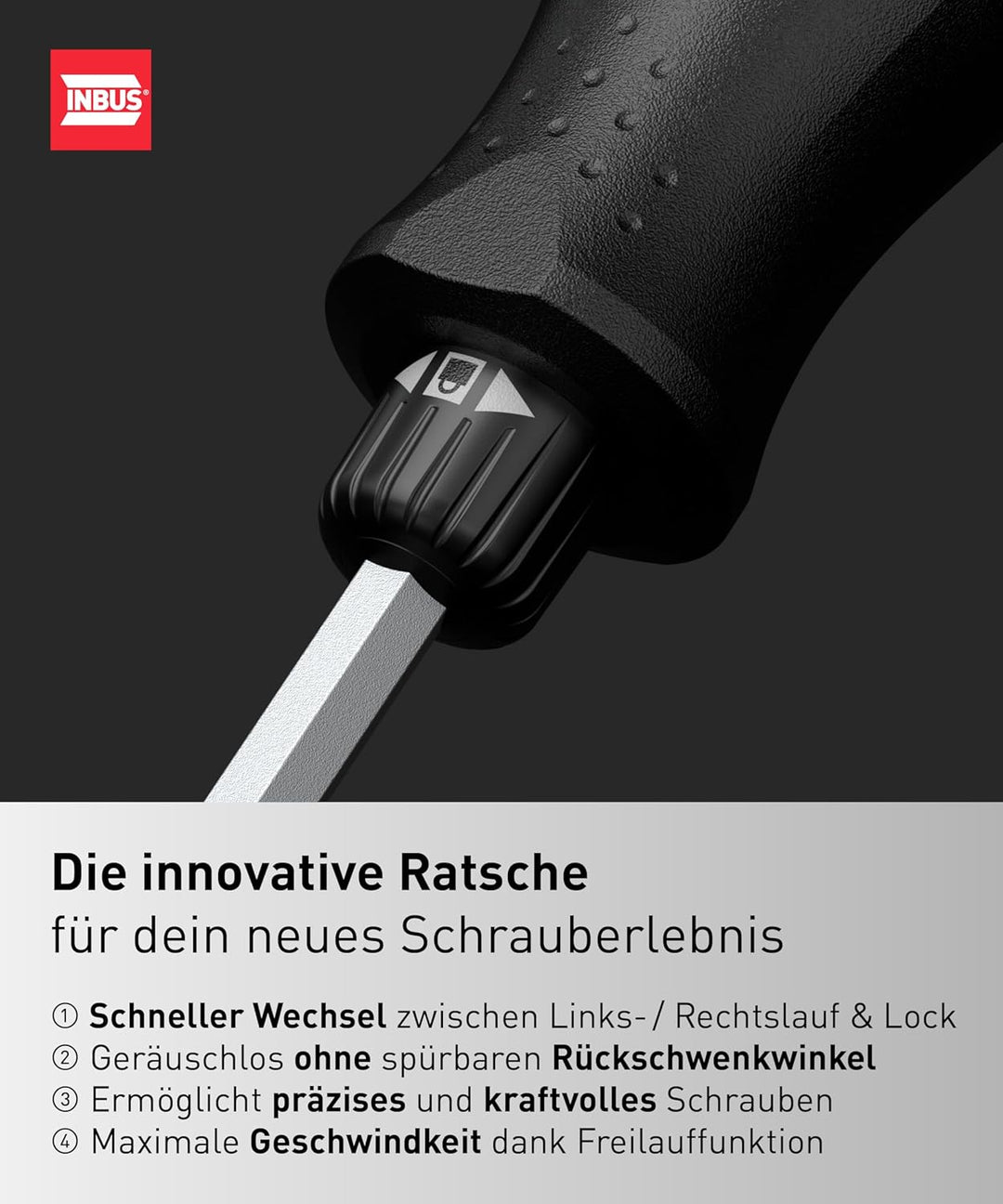 INBUS® Flow 73424 Schraubendreher inkl. 12 Bits, mit FlowDrive & HybridTouch