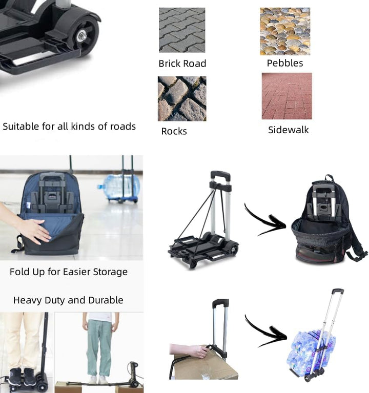 Transportwagen klappbar,Sackkarre Klappbar/Alu-Sackkarre/Trolly Dolly Faltbarer Trolley Handkarre Ge