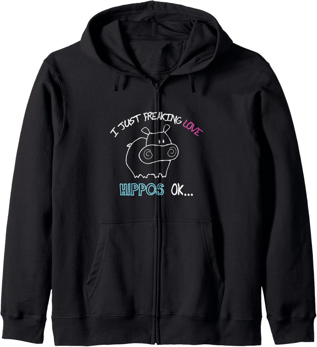 Ich liebe Flusspferde abgöttisch. Geschenk Fun Kapuzenjacke
