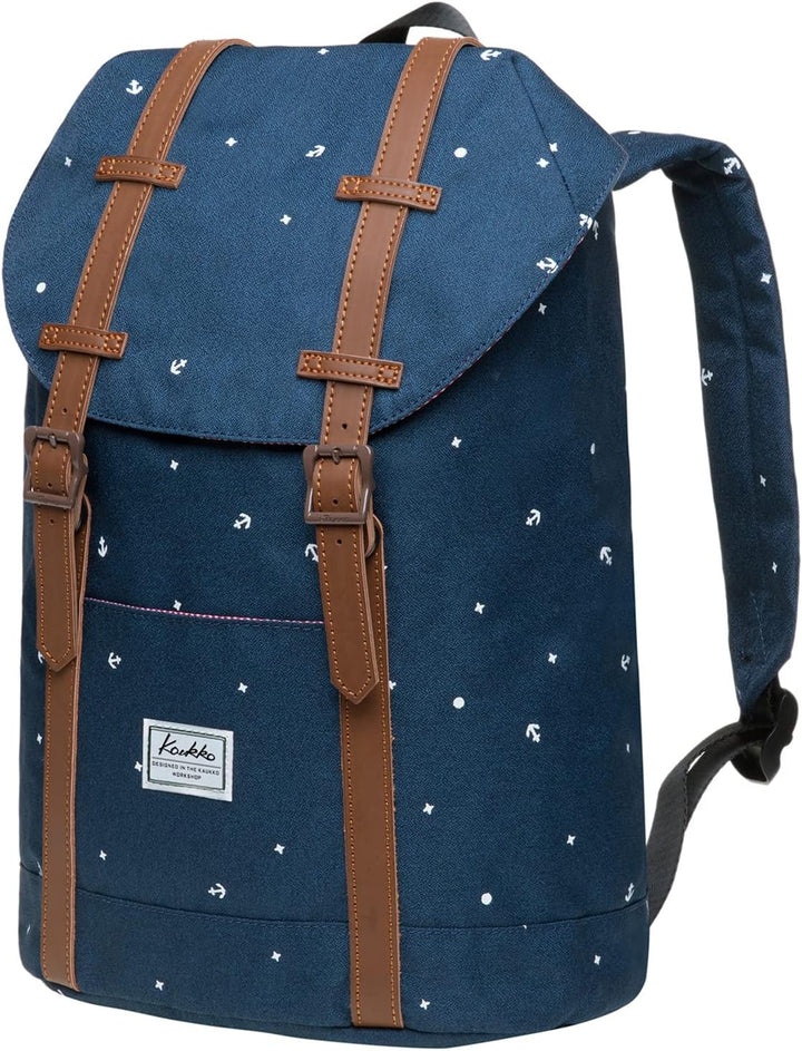 KAUKKO Rucksack Klein Damen Herren Schön und Praktisch Mini Daypack mit Laptopfach für 10" Notebook