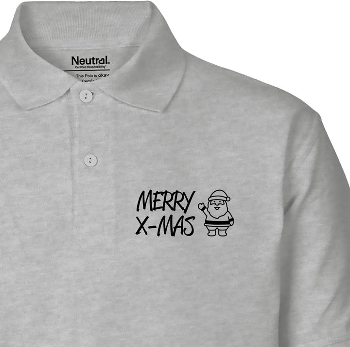 Huuraa Herren Polo Shirt Merry X-Mas Weihnachtsmann Bio Baumwolle Fairtrade Oberteil Grösse S-3XL mi