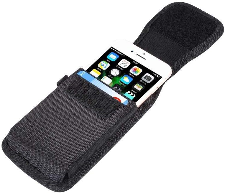 Nylon Belt Holster with Metal Clip and Card Holder für Sony Xperia XZ1 - Black