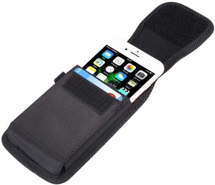 Nylon Belt Holster with Metal Clip and Card Holder für Sony Xperia XZ1 - Black