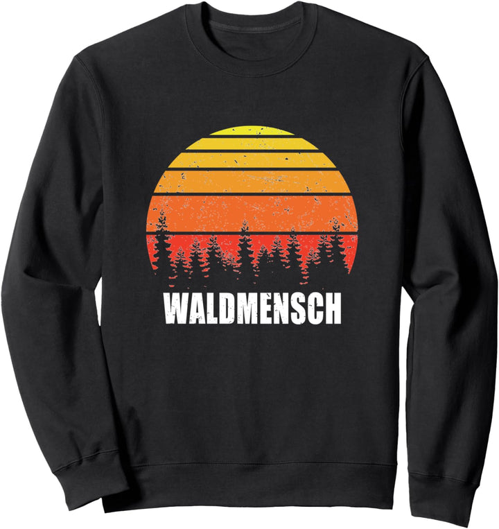 Waldmensch Vintage Retro Holzfäller Förster Geschenk Sweatshirt