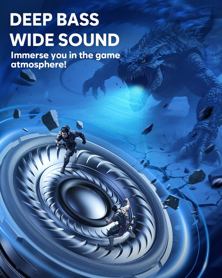 NUBWO G06 Wireless Gaming Headset für PS5, PS4, PC, Rauschunterdrückung über Ohr-Gaming-Kopfhörer mi