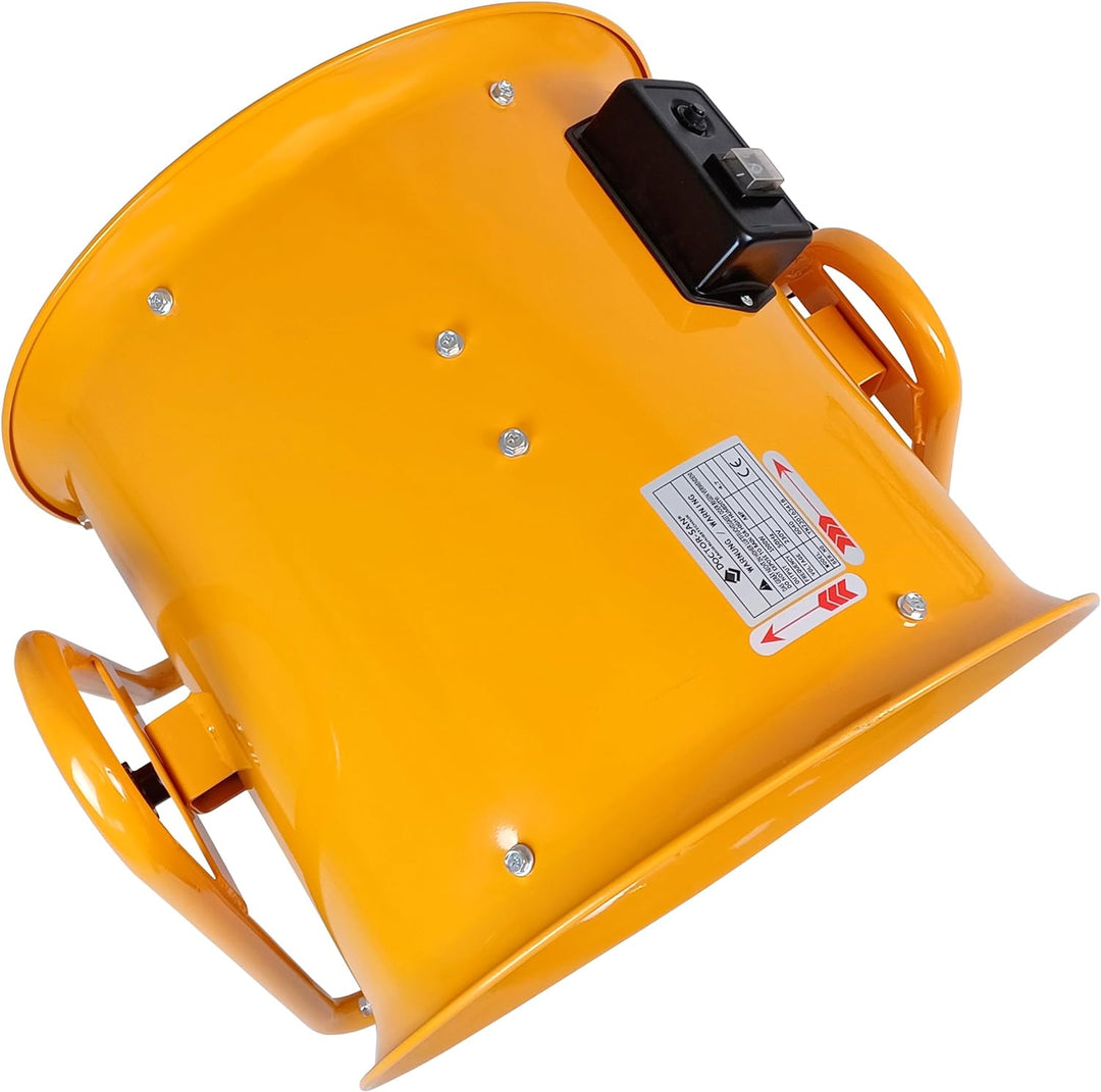 Doctor San - Sanierungstechnik Robuster Hallenventilator aus Metall rund Rohrventilator Baugebläse Ø