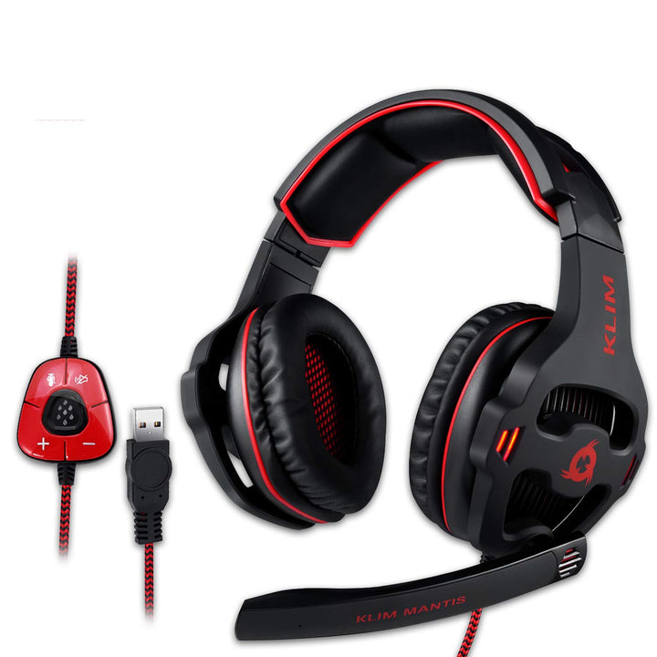KLIM Mantis Gaming Headset - NEU 2023 - USB - Headset mit Mikrofon für PC, PS4, PS5, Nintendo Switch