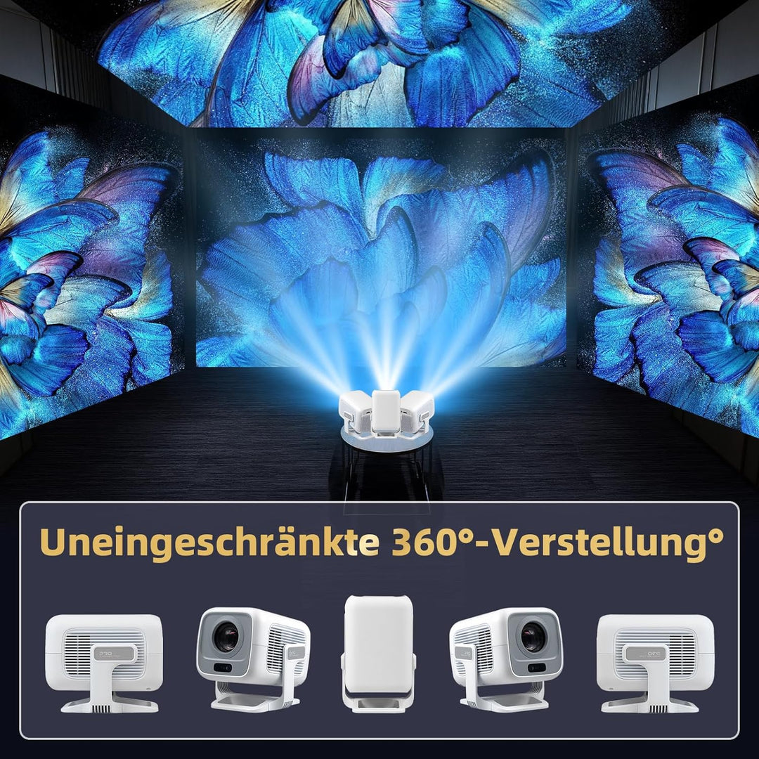 Beamer 4K [Offizielles Netflix | Dolby Audio] 700 ANSI Smart-Projektor für Heimkino, Full HD 1080P,