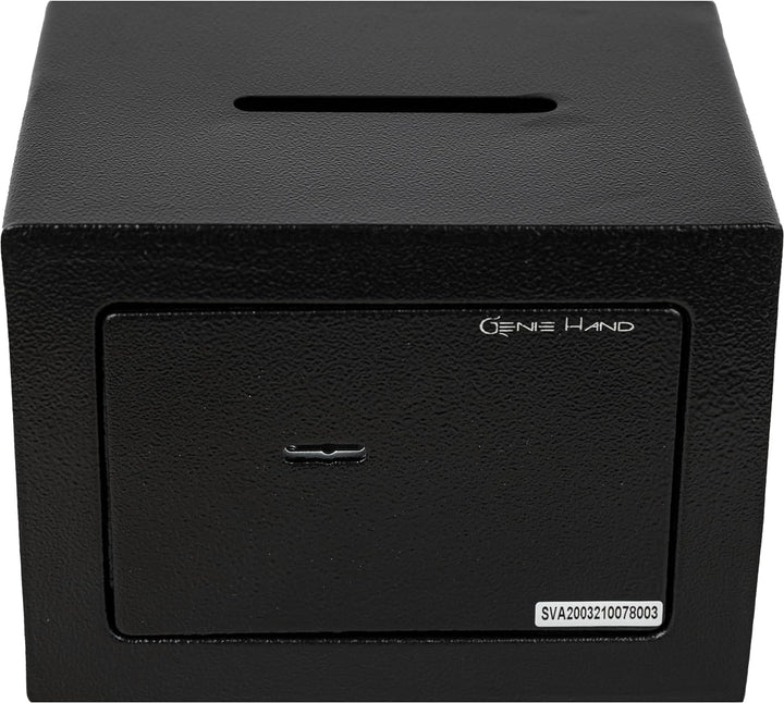 Genie Hand – Mechanische Tresorbox mit Einwurfschlitz– Doppelbartschloss (mini), mini