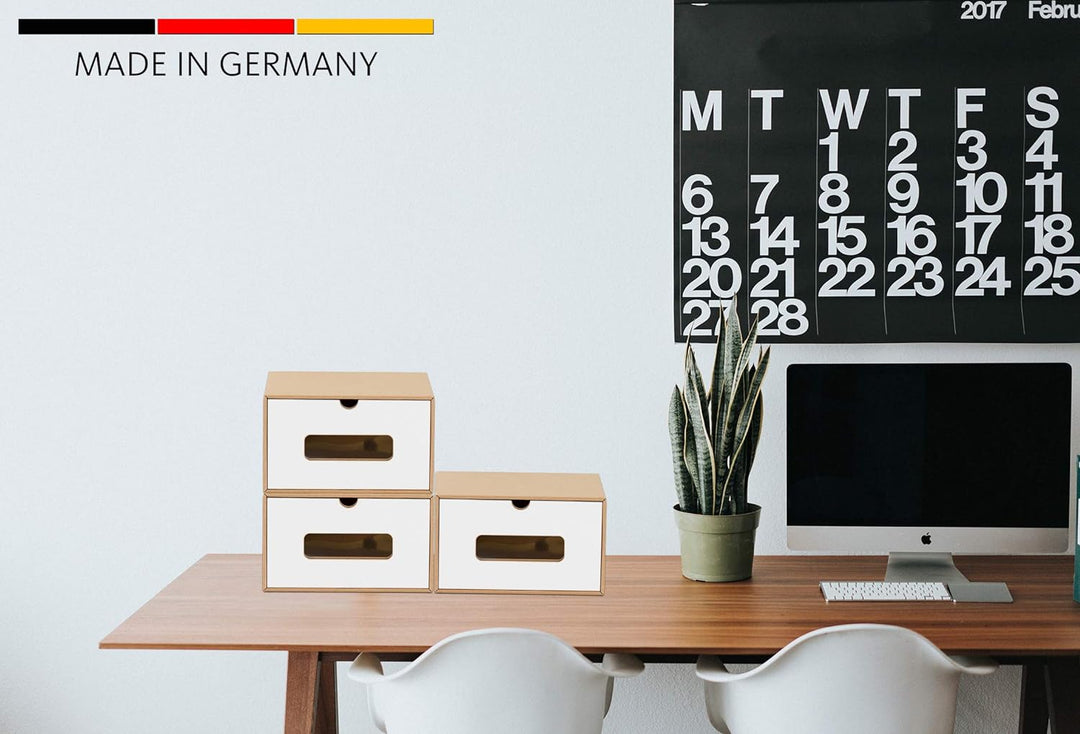 BigDean 30x Schuhaufbewahrung BRAUN/Weiss mit Sichtfenster Aufbewahrungsbox Stapelbar Storage Box Sc
