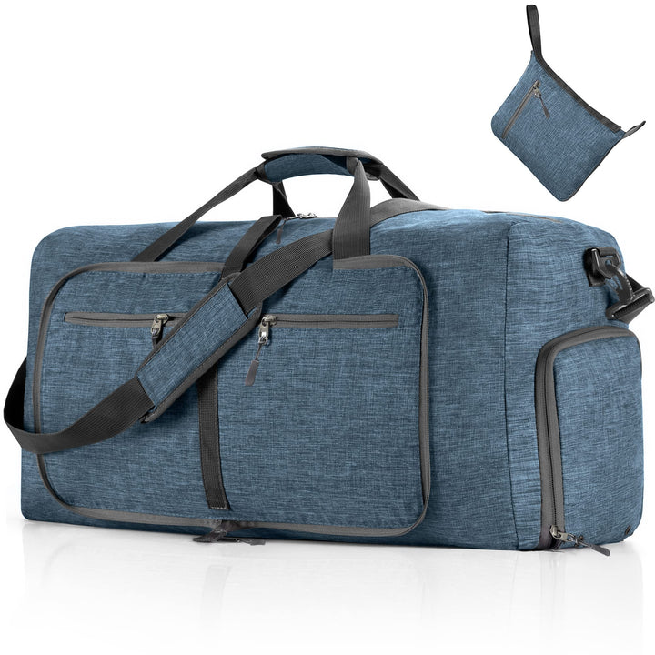 Vomgomfom Leichte Faltbare Reisetasche Gross 65L Sporttasche Damen Herren mit Schuhfach, Travel Duff