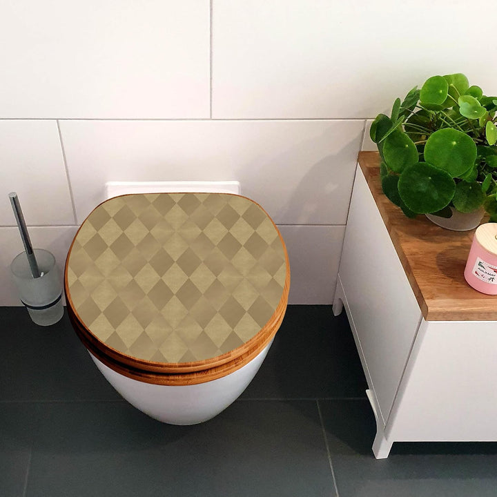banjado Design WC Sitz Bambus Absenkautomatik 45,8x37,5cm - Toilettendeckel mit Absenkautomatik Holz