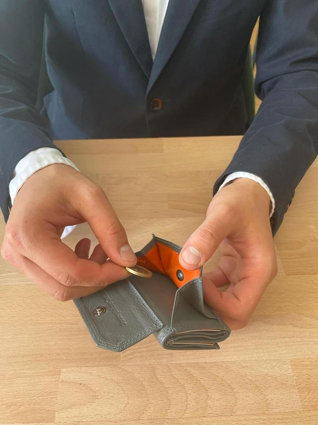Josephine Osthoff Mini Geldbörse mit Münzfach, RFID Credit Card Holder Damen und Herren Slim Wallet